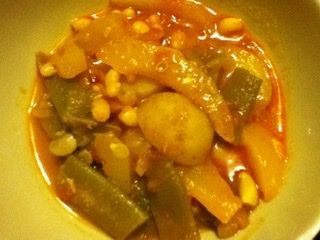 Olla Gitana with pumpkin, pear, paprika & mint