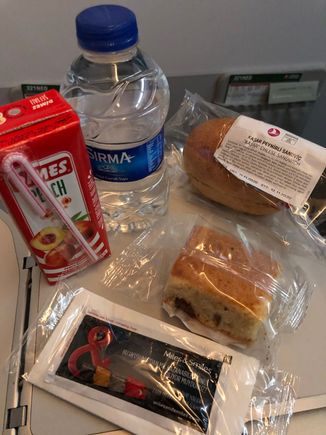 Bag contents, if you are avoiding carbs, you might want to bring your own. 