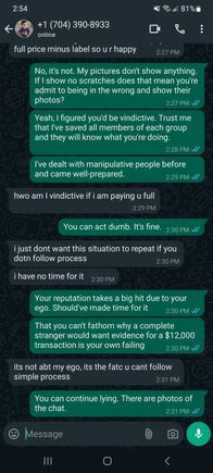 8. Final image of chat about scratches