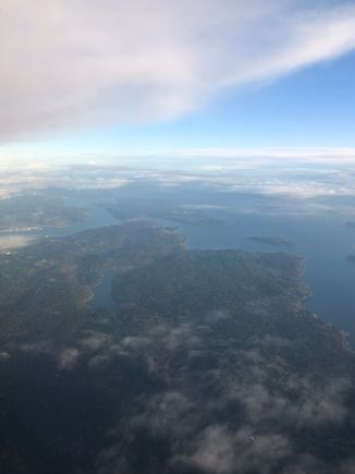 Climbing over western Puget Sound