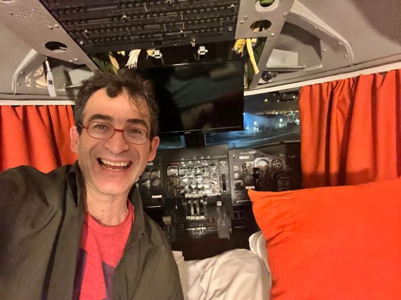 In the cockpit/ bedroom!