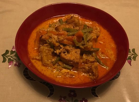 Home cooked sayur lodeh