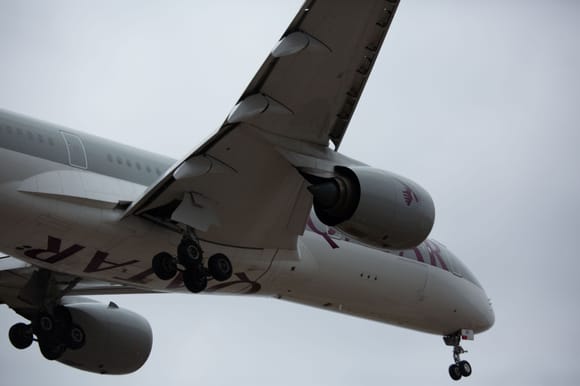 Qatar Airways A350-1000, operating DOH-LAX QR739