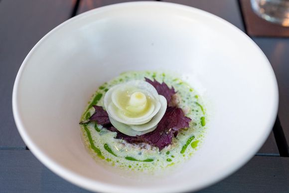Chayote, crab