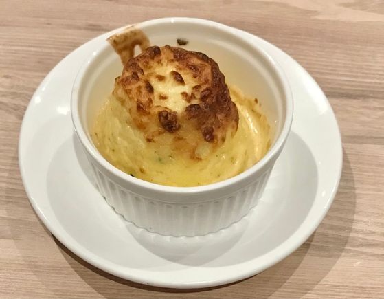 Blue swimmer crab soufflé 