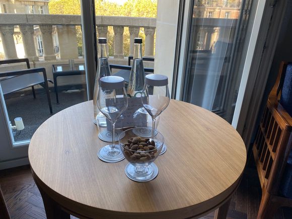 A complimentary bottle of Reisling arrived shortly after. 