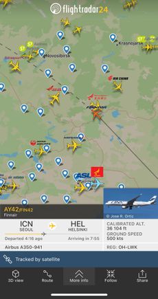 Am I missing something or has this plane entered Russian airspace?