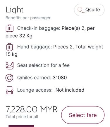 New P fare option
