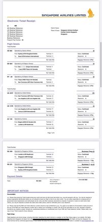 RTW booking. 