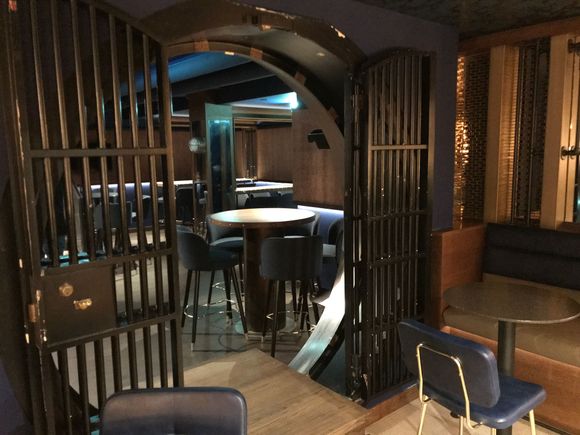Looking from inside the vault