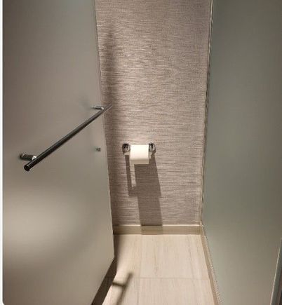 Door to toilet in renovated room