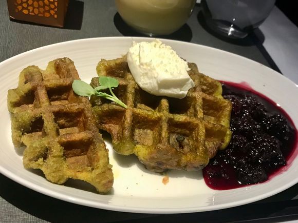 Matcha waffles 