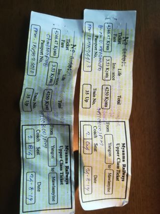 Handwritten Train Tickets