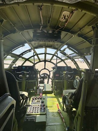 View forward from the rear of the cockpit