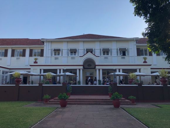 View of the terrace where one can take tea