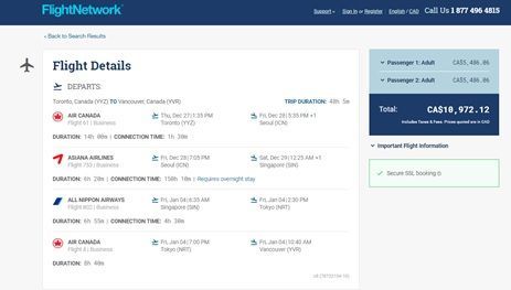 I dont know if this will actually book once you click though, but worth a shot.....searched on ITA and used bookwithmatrix for the link to flightnetwork.
