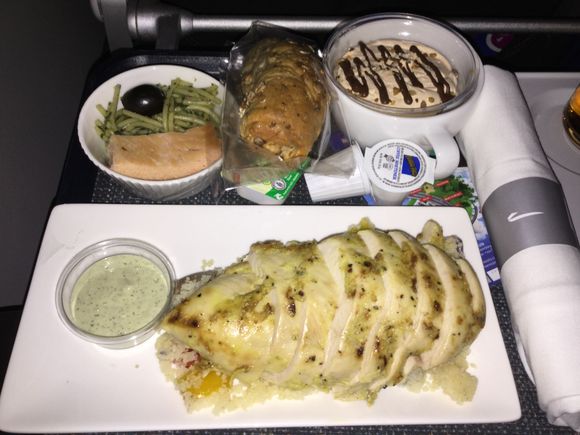 BA1330 LHR-NCL on 10/10/18. Was way to much to eat on such a short flight. The main is fish with more fish as a side and the dessert being heavenly as usual.