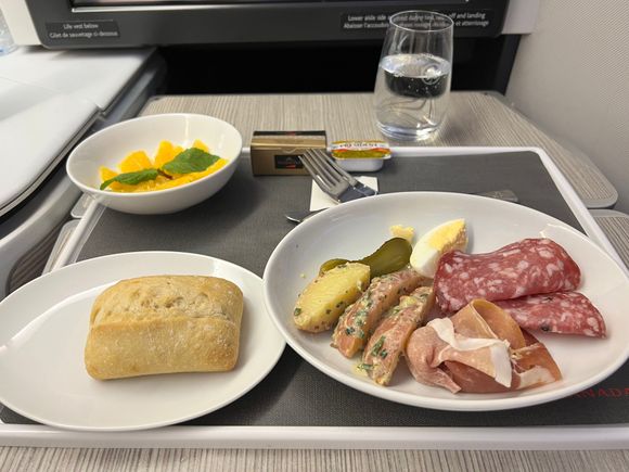 Light snack before landing