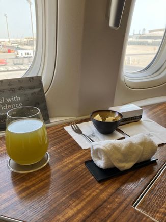 Welcome onboard QR 95 to ZRH