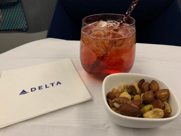 Enjoying the 'Welcome Cocktail' 