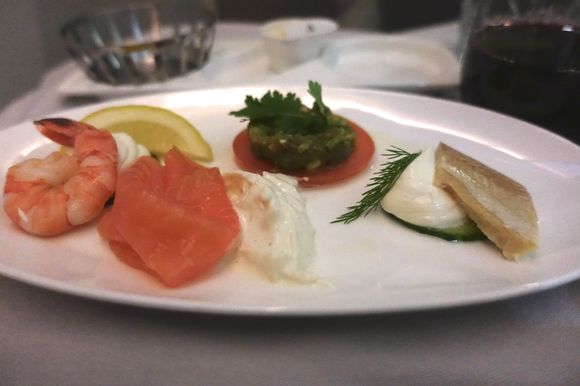 "Smoked" fish platter for starter