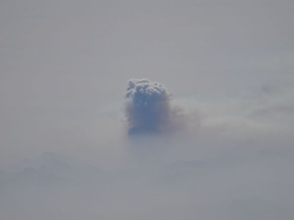 Forest fire over Southern British Columbia