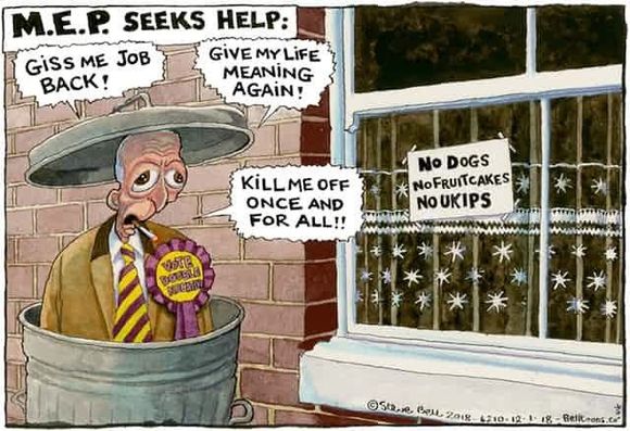 Steve Bell on Nigel Farage's call for second Brexit vote
