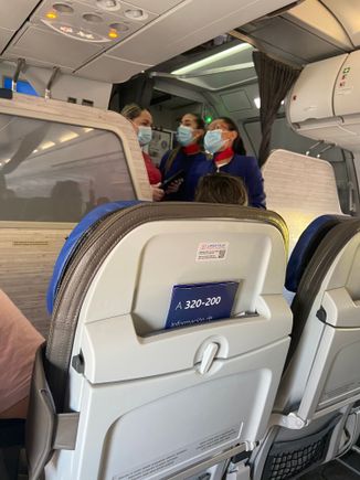 No service this flight at all from these ladies. Not even a water haha. Same as the Copa pty-mde. Nothing. They were very nice though 