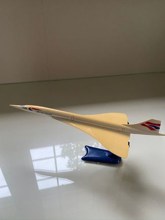These were on our seats when we had a day trip on Concorde to Bergen and back so we got four in all. What a day that was!
The model (only cheap plastic) is very discoloured now but a nice memento.