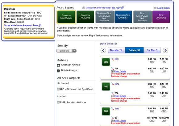 AA availability