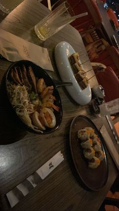 Rolls, katsu sandwich and pork/shrimp ramen 