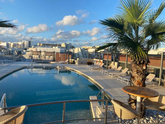 View of pool from bar