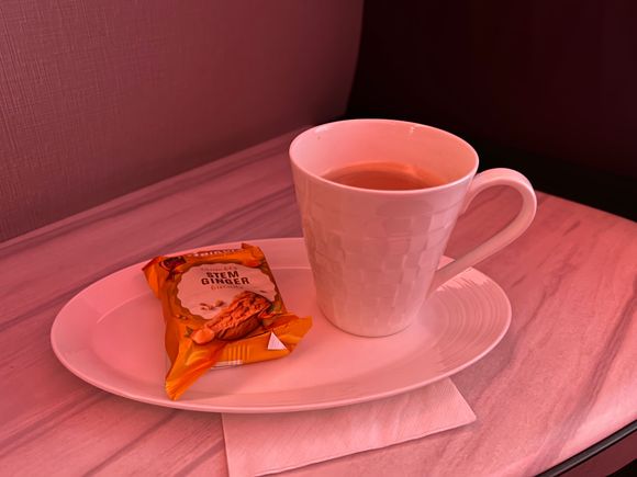 Saffron Chai with ginger biscuit