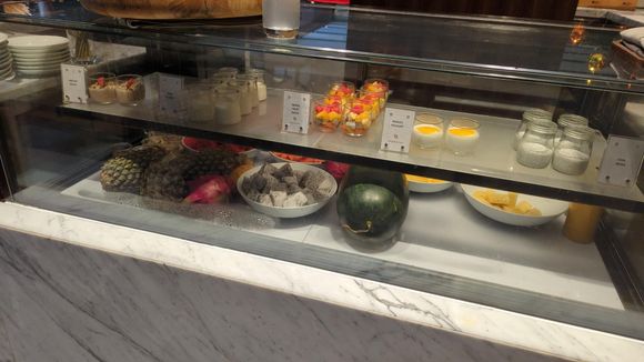 yogurt, bircher musli, fruit