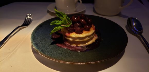 New York blueberry ricotta pancake