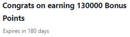 From Hilton email about 130K Surpass card bonus