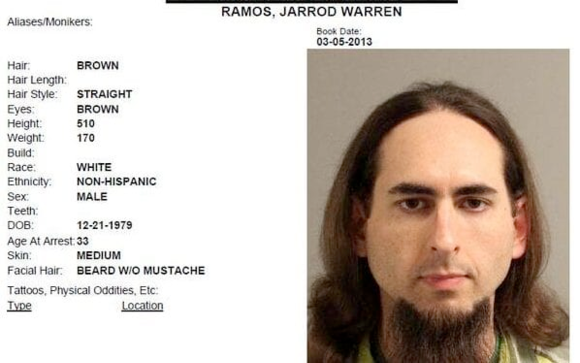 Jarrod Ramos in 2013 Anne Arundel Police Department booking photo 
Credit: Reuters