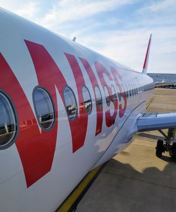 Boarding my SWISS operated flight from Brussels to Geneva 