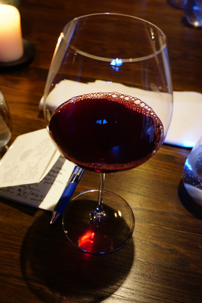 Beetroot & blackcurrant juice. 