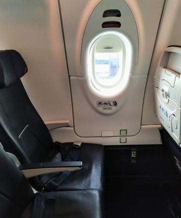 My seat on the flight from Amsterdam to Paris CDG 