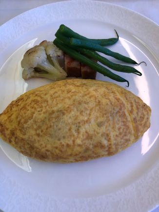 The omlet was pretty good but I think I was mostly too full to really enjoy it at this point. I think most people picky about their eggs would find this just fine. 