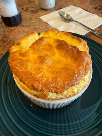 Ham and gruyere soufflé for brunch 