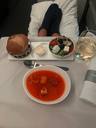 I've never seen a tomato soup this colour - almost neon. 
