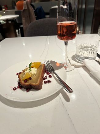 Olive Oil Cake + Moet Rose