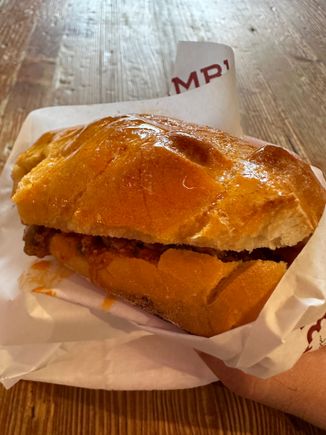 Sandwich with a cow's 4th stomach