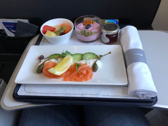 Smoked salmon breakfast