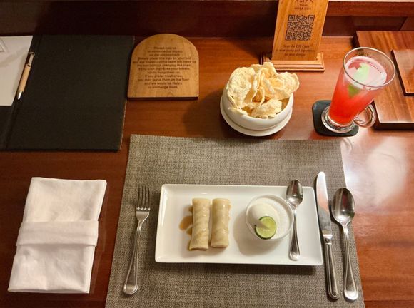 Desserts - dadar guling / coconut palm sugar roll and lime sorbet