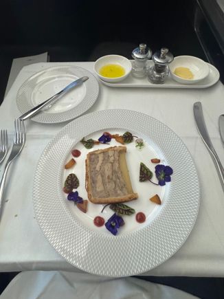 I picked the Duck & Goose liver en croute. Pretty much what you'd expect, but really lovely presentation.