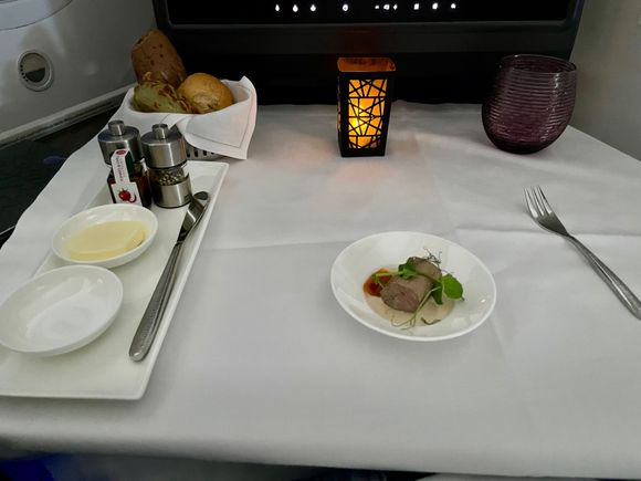 The amuse-bouche was beef