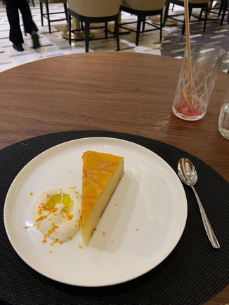 My favorite dessert so far: olive oil upside down orange cake- not too sweet